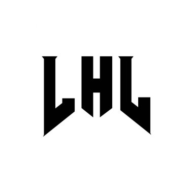 Teknoloji şirketi için LHL harf logosu tasarımı. LHL logo tasarımı siyah ve beyaz renk kombinasyonu. LHL logosu, LHL vektörü, LHL tasarımı, LHL simgesi, LHL alfabesi. LHL tipografi logosu tasarımı