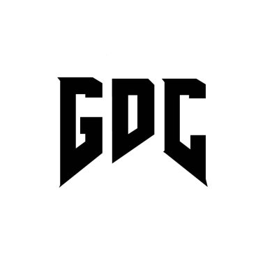 Teknoloji şirketi için GDC mektup logosu tasarımı. GDC logo tasarımı siyah ve beyaz renk kombinasyonu. GDC logosu, GDC vektörü, GDC tasarımı, GDC simgesi, GDC alfabesi. GDC tipografi logosu tasarımı