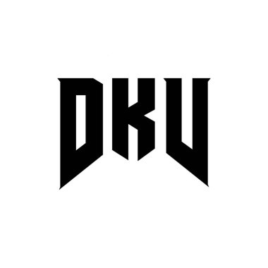 Teknoloji şirketi için DKV mektup logosu tasarımı. DKV logo tasarımı siyah ve beyaz renk kombinasyonu. DKV logosu, DKV vektörü, DKV tasarımı, DKV simgesi, DKV alfabesi. DKV tipografi logosu tasarımı