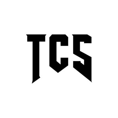 Teknoloji şirketi için TCS harf logosu tasarımı. TCS logo tasarımı siyah ve beyaz renk kombinasyonu. TCS logosu, TCS vektörü, TCS dizaynı, TCS simgesi, TCS alfabesi. TCS tipografi logosu tasarımı