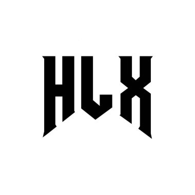 Teknoloji şirketi için HLX harf logosu tasarımı. HLX logo tasarımı siyah ve beyaz renk kombinasyonu. HLX logosu, HLX vektörü, HLX tasarımı, HLX simgesi, HLX alfabesi. HLX tipografi logosu tasarımı