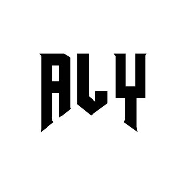 Teknoloji şirketi için ALY mektup logosu tasarımı. ALY logo tasarımı siyah ve beyaz renk kombinasyonu. ALY logosu, ALY vektörü, ALY tasarımı, ALY simgesi, ALY alfabesi. ALY tipografi logosu tasarımı.