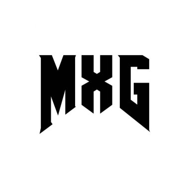 Teknoloji şirketi için MXG harf logosu tasarımı. MXG logo tasarımı siyah ve beyaz renk kombinasyonu. MXG logosu, MXG vektörü, MXG tasarımı, MXG simgesi, MXG alfabesi. MXG tipografi logosu tasarımı
