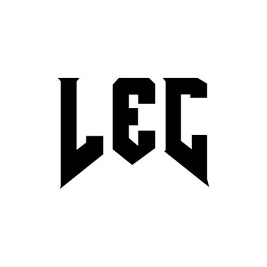 Teknoloji şirketi için LEC mektup logosu tasarımı. LEC logo tasarımı siyah ve beyaz renk kombinasyonu. LEC logosu, LEC vektörü, LEC tasarımı, LEC simgesi, LEC alfabesi. LEC tipografi logosu tasarımı
