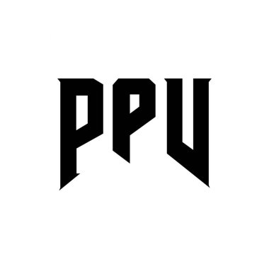 Teknoloji şirketi için PPV mektup logosu tasarımı. PPV logo tasarımı siyah ve beyaz renk kombinasyonu. PPV logosu, PPV vektörü, PPV tasarımı, PPV simgesi, PPV alfabesi. PPV tipografi logosu tasarımı