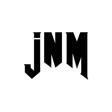 Teknoloji şirketi için JNM mektup logosu tasarımı. JNM logo tasarımı siyah ve beyaz renk kombinasyonu. JNM logosu, JNM vektörü, JNM tasarımı, JNM simgesi, JNM alfabesi. JNM tipografi logosu tasarımı