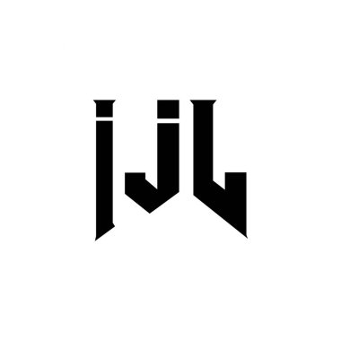 Teknoloji şirketi için IJL mektup logosu tasarımı. IJL logo tasarımı siyah ve beyaz renk kombinasyonu. IJL logosu, IJL vektörü, IJL tasarımı, IJL simgesi, IJL alfabesi. IJL tipografi logosu tasarımı