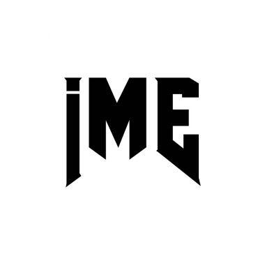 Teknoloji şirketi için IME mektup logosu tasarımı. IME logo tasarımı siyah ve beyaz renk kombinasyonu. IME logosu, IME vektörü, IME tasarımı, IME simgesi, IME alfabesi. IME tipografi logosu tasarımı