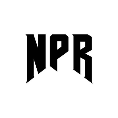 Teknoloji şirketi için NPR mektup logosu tasarımı. NPR logo tasarımı siyah-beyaz renk kombinasyonu. NPR logosu, NPR vektörü, NPR tasarımı, NPR simgesi, NPR alfabesi. NPR tipografi logosu tasarımı