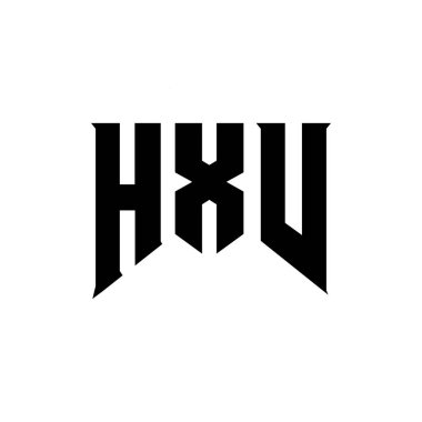 Teknoloji şirketi için HXV harf logosu tasarımı. HXV logo tasarımı siyah ve beyaz renk kombinasyonu. HXV logosu, HXV vektörü, HXV tasarımı, HXV simgesi, HXV alfabesi. HXV tipografi logosu tasarımı