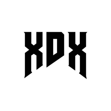 Teknoloji şirketi için XDX harf logosu tasarımı. XDX logo tasarımı siyah ve beyaz renk kombinasyonu. XDX logosu, XDX vektörü, XDX tasarımı, XDX simgesi, XDX alfabesi. XDX tipografi logosu tasarımı