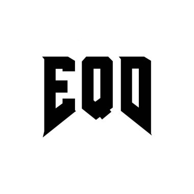 Teknoloji şirketi için EQD harf logosu tasarımı. EQD logo tasarımı siyah ve beyaz renk kombinasyonu. EQD logosu, EQD vektörü, EQD tasarımı, EQD simgesi, EQD alfabesi. EQD tipografi logosu tasarımı