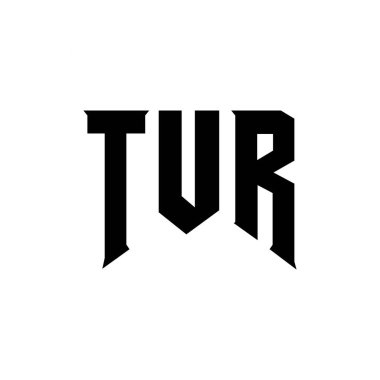 Teknoloji şirketi için TUR mektup logosu tasarımı. TUR logo tasarımı siyah ve beyaz renk kombinasyonu. TUR logosu, TUR vektörü, TUR tasarımı, TUR simgesi, TUR alfabesi. TUR tipografi logosu tasarımı