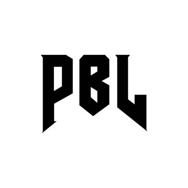 Teknoloji şirketi için PBL harf logosu tasarımı. PBL logo tasarımı siyah ve beyaz renk kombinasyonu. PBL logosu, PBL vektörü, PBL tasarımı, PBL simgesi, PBL alfabesi. PBL tipografi logosu tasarımı