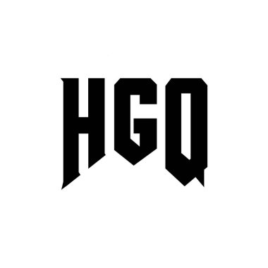 Teknoloji şirketi için HGQ mektup logosu tasarımı. Karargah logosu siyah-beyaz renk kombinasyonu tasarladı. Karargah logosu, HGQ vektörü, HGQ dizaynı, HGQ simgesi, HGQ alfabesi. Karargah tipografi logosu tasarımı