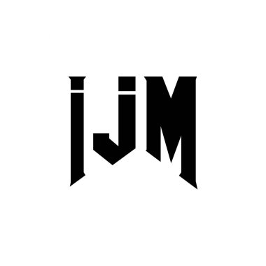Teknoloji şirketi için IJM mektup logosu tasarımı. IJM logo tasarımı siyah ve beyaz renk kombinasyonu. IJM logosu, IJM vektörü, IJM tasarımı, IJM simgesi, IJM alfabesi. IJM tipografi logosu tasarımı.