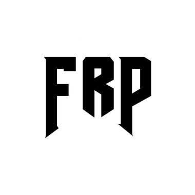 Teknoloji şirketi için FRP harf logosu tasarımı. FRP logo tasarımı siyah ve beyaz renk kombinasyonu. FRP logosu, FRP vektörü, FRP tasarımı, FRP simgesi, FRP alfabesi. FRP tipografi logosu tasarımı