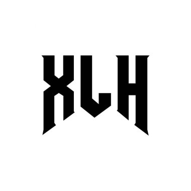 Teknoloji şirketi için XLH harf logosu tasarımı. XLH logosu siyah ve beyaz renk kombinasyonu tasarladı. XLH logosu, XLH vektörü, XLH dizaynı, XLH simgesi, XLH alfabesi. XLH tipografi logosu tasarımı