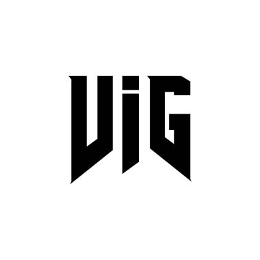 Teknoloji şirketi için VIG mektup logosu tasarımı. VİG logo tasarımı siyah ve beyaz renk kombinasyonu. VİG logosu, VİG vektörü, VİG tasarımı, VİG simgesi, VİG alfabesi. VIG tipografi logosu tasarımı