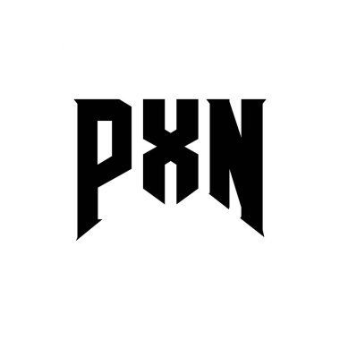 Teknoloji şirketi için PXN harf logosu tasarımı. PXN logo tasarımı siyah ve beyaz renk kombinasyonu. PXN logosu, PXN vektörü, PXN tasarımı, PXN simgesi, PXN alfabesi. PXN tipografi logosu tasarımı