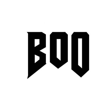 Teknoloji şirketi için BOO mektup logosu tasarımı. BOO logosu siyah-beyaz renk kombinasyonu tasarladı. BOO logosu, BOO vektörü, BOO dizaynı, BOO simgesi, BOO alfabesi. BOO tipografi logosu tasarımı.