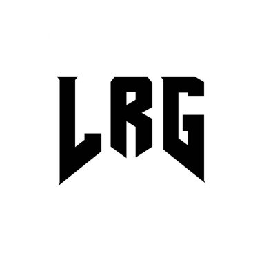 Teknoloji şirketi için LRG harf logosu tasarımı. LRG logo tasarımı siyah ve beyaz renk kombinasyonu. LRG logosu, LRG vektörü, LRG tasarımı, LRG simgesi, LRG alfabesi. LRG tipografi logo tasarımı