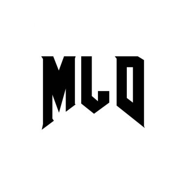 Teknoloji şirketi için MLD harf logosu tasarımı. MLD logo tasarımı siyah ve beyaz renk kombinasyonu. MLD logosu, MLD vektörü, MLD tasarımı, MLD simgesi, MLD alfabesi. MLD tipografi logosu tasarımı