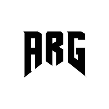 Teknoloji şirketi için ARG harf logosu tasarımı. ARG logo tasarımı siyah ve beyaz renk kombinasyonu. ARG logosu, ARG vektörü, ARG tasarımı, ARG simgesi, ARG alfabesi. ARG tipografi logo tasarımı.