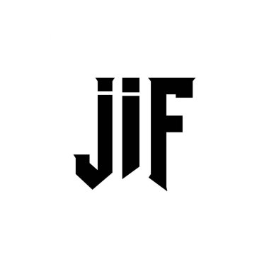 Teknoloji şirketi için JIF mektup logosu tasarımı. JIF logo tasarımı siyah ve beyaz renk kombinasyonu. JIF logosu, JIF vektörü, JIF tasarımı, JIF simgesi, JIF alfabesi. JIF tipografi logo tasarımı