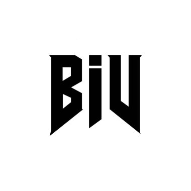 Teknoloji şirketi için BIV harfli logo tasarımı. BIV logo tasarımı siyah ve beyaz renk kombinasyonu. BIV logosu, BIV vektörü, BIV tasarımı, BIV simgesi, BIV alfabesi. BIV tipografi logosu tasarımı.