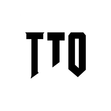 TTO letter logo design for technology company. TTO logo design black and white color combination. TTO logo, TTO vector, TTO design, TTO icon, TTO alphabet. TTO typography logo design clipart