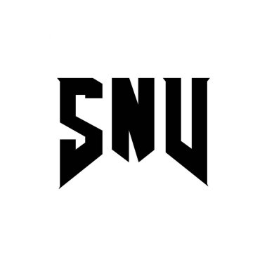 SNV letter logo design for technology company. SNV logo design black and white color combination. SNV logo, SNV vector, SNV design, SNV icon, SNV alphabet. SNV typography logo design clipart