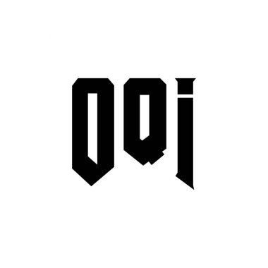 Teknoloji şirketi için OQI harf logosu tasarımı. OQI logo tasarımı siyah ve beyaz renk kombinasyonu. OQI logosu, OQI vektörü, OQI tasarımı, OQI simgesi, OQI alfabesi. OQI tipografi logosu tasarımı