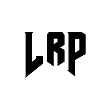 Teknoloji şirketi için LRP harf logosu tasarımı. LRP logo tasarımı siyah ve beyaz renk kombinasyonu. LRP logosu, LRP vektörü, LRP tasarımı, LRP simgesi, LRP alfabesi. LRP tipografi logosu tasarımı