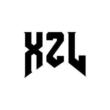 Teknoloji şirketi için XZL harf logosu tasarımı. XZL logo tasarımı siyah ve beyaz renk kombinasyonu. XZL logosu, XZL vektörü, XZL tasarımı, XZL simgesi, XZL alfabesi. XZL tipografi logosu tasarımı