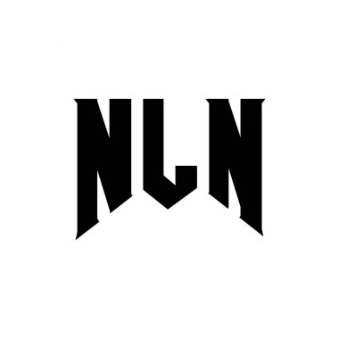 Teknoloji şirketi için NLN harf logosu tasarımı. NLN logo tasarımı siyah ve beyaz renk kombinasyonu. NLN logosu, NLN vektörü, NLN tasarımı, NLN simgesi, NLN alfabesi. NLN tipografi logosu tasarımı