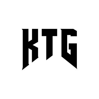 Teknoloji şirketi için KTG mektup logosu tasarımı. KTG logo tasarımı siyah ve beyaz renk kombinasyonu. KTG logosu, KTG vektörü, KTG tasarımı, KTG simgesi, KTG alfabesi. KTG tipografi logo tasarımı
