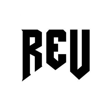 Teknoloji şirketi için REU mektup logosu tasarımı. REU logosu siyah-beyaz renk kombinasyonu tasarladı. REU logosu, REU vektörü, REU tasarımı, REU simgesi, REU alfabesi. REU tipografi logosu tasarımı