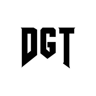 Teknoloji şirketi için DGT mektup logosu tasarımı. DGT logo tasarımı siyah ve beyaz renk kombinasyonu. DGT logosu, DGT vektörü, DGT tasarımı, DGT simgesi, DGT alfabesi. DGT tipografi logosu tasarımı