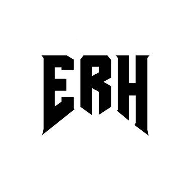 Teknoloji şirketi için ERH mektup logosu tasarımı. ERH logosu siyah ve beyaz renk kombinasyonu tasarladı. ERH logosu, ERH vektörü, ERH dizaynı, ERH simgesi, ERH alfabesi. ERH tipografi logosu tasarımı