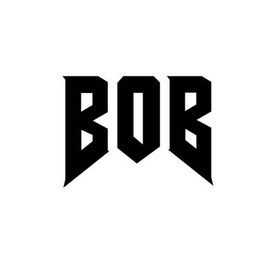 Teknoloji şirketi için BOB mektup logosu tasarımı. BOB logosu siyah-beyaz renk kombinasyonu tasarladı. BOB logosu, BOB vektörü, BOB tasarımı, BOB simgesi, BOB alfabesi. BOB tipografi logosu tasarımı.