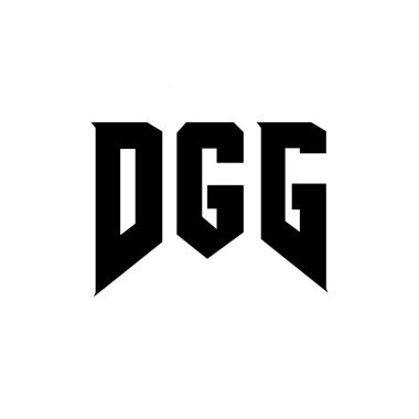 Teknoloji şirketi için DGG mektup logosu tasarımı. DGG logo tasarımı siyah ve beyaz renk kombinasyonu. DGG logosu, DGG vektörü, DGG tasarımı, DGG simgesi, DGG alfabesi. DGG tipografi logosu tasarımı