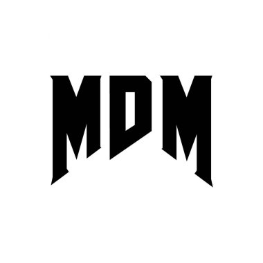 Teknoloji şirketi için MDM mektup logosu tasarımı. MDM logo tasarımı siyah ve beyaz renk kombinasyonu. MDM logosu, MDM vektörü, MDM tasarımı, MDM simgesi, MDM alfabesi. MDM tipografi logosu tasarımı