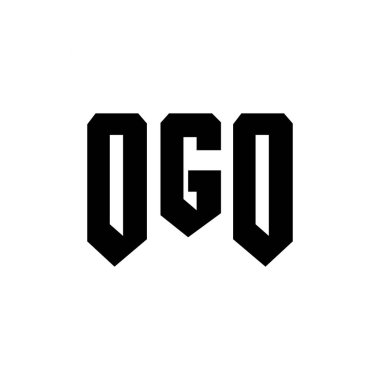Teknoloji şirketi için OGO mektup logosu tasarımı. OGO logo tasarımı siyah ve beyaz renk kombinasyonu. OGO logosu, OGO vektörü, OGO tasarımı, OGO simgesi, OGO alfabesi. OGO tipografi logosu tasarımı