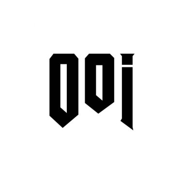 Teknoloji şirketi için OOOI harf logosu tasarımı. OOI logo tasarımı siyah ve beyaz renk kombinasyonu. OOI logosu, OOOI vektörü, OOOI tasarımı, OOOI simgesi, OOOOI alfabesi. OOI tipografi logosu tasarımı
