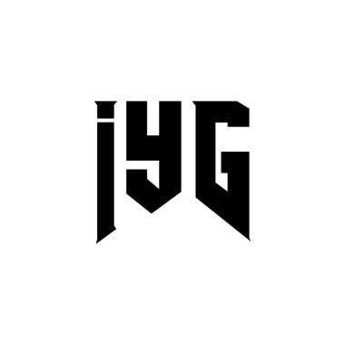 Teknoloji şirketi için IYG mektup logosu tasarımı. IYG logo tasarımı siyah ve beyaz renk kombinasyonu. IYG logosu, IYG vektörü, IYG tasarımı, IYG simgesi, IYG alfabesi. IYG tipografi logo tasarımı