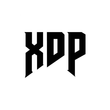 Teknoloji şirketi için XDP harf logosu tasarımı. XDP logo tasarımı siyah ve beyaz renk kombinasyonu. XDP logosu, XDP vektörü, XDP tasarımı, XDP simgesi, XDP alfabesi. XDP tipografi logosu tasarımı