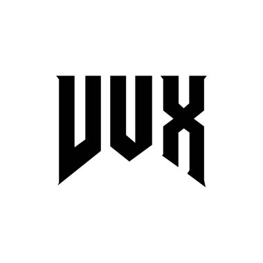 Teknoloji şirketi için VUX harf logosu tasarımı. VUX logo tasarımı siyah ve beyaz renk kombinasyonu. VUX logosu, VUX vektörü, VUX tasarımı, VUX simgesi, VUX alfabesi. VUX tipografi logosu tasarımı