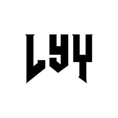 Teknoloji şirketi için LYY mektup logosu tasarımı. LYY logo tasarımı siyah ve beyaz renk kombinasyonu. LYY logosu, LYY vektörü, LYY tasarımı, LYY simgesi, LYY alfabesi. LYY tipografi logosu tasarımı