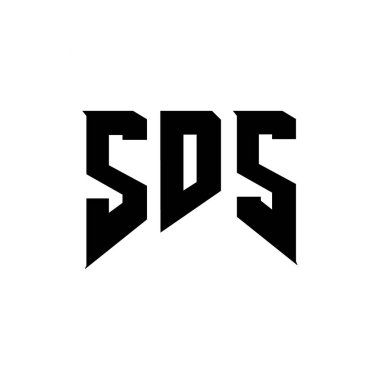Teknoloji şirketi için SDS mektup logosu tasarımı. SDS logo tasarımı siyah ve beyaz renk kombinasyonu. SDS logosu, SDS vektörü, SDS tasarımı, SDS simgesi, SDS alfabesi. SDS tipografi logosu tasarımı